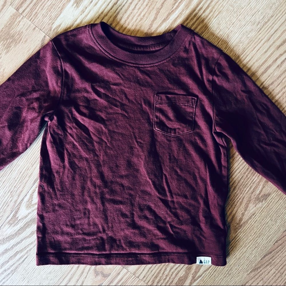 Gap Playtime Long Sleeve T-Shirt With Pocket Organic Cotton Size 3 T